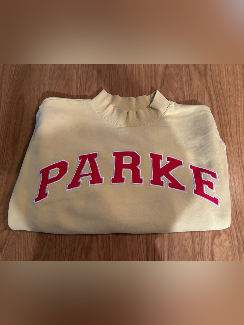 Parke Heritage Varsity Mockneck Summerland: Lemonade Size L/XL NWOT